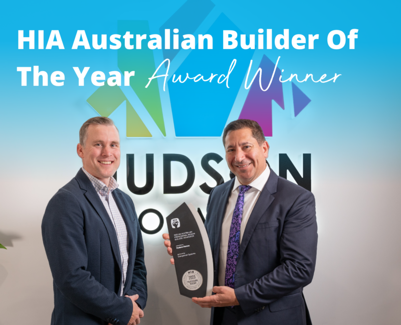 Hudson Homes Accept Their HIA Medium Professional Builder Award